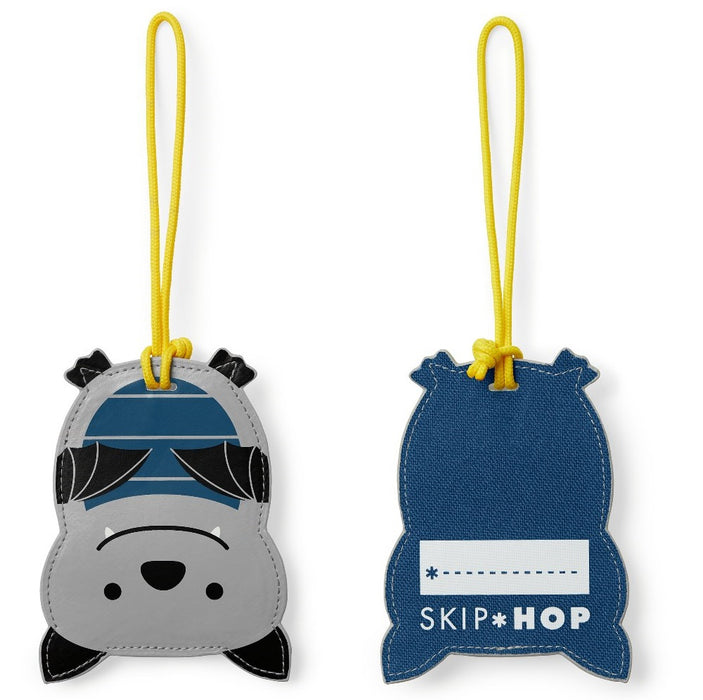 SkipHop Zoo Stainless Steel Straw Bottle - Owl + 1 FREE SkipHop Luggage Tag