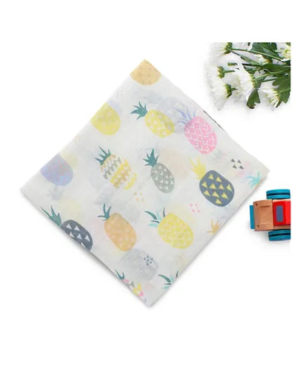Anvi Baby 100% Organic Cotton Muslin Swaddle Wrap - Pineapple Party