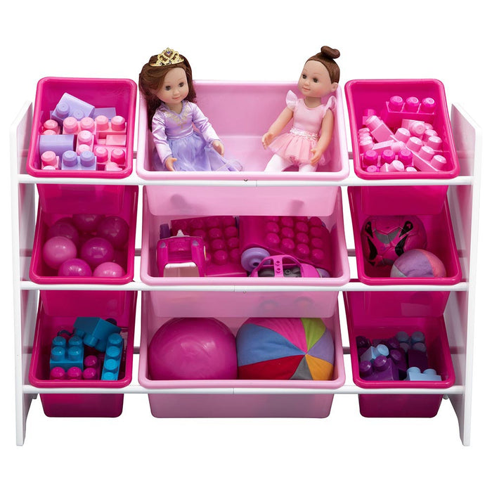 Delta Children - Mysize 9 Plastic Bin Storage Organizer Pink