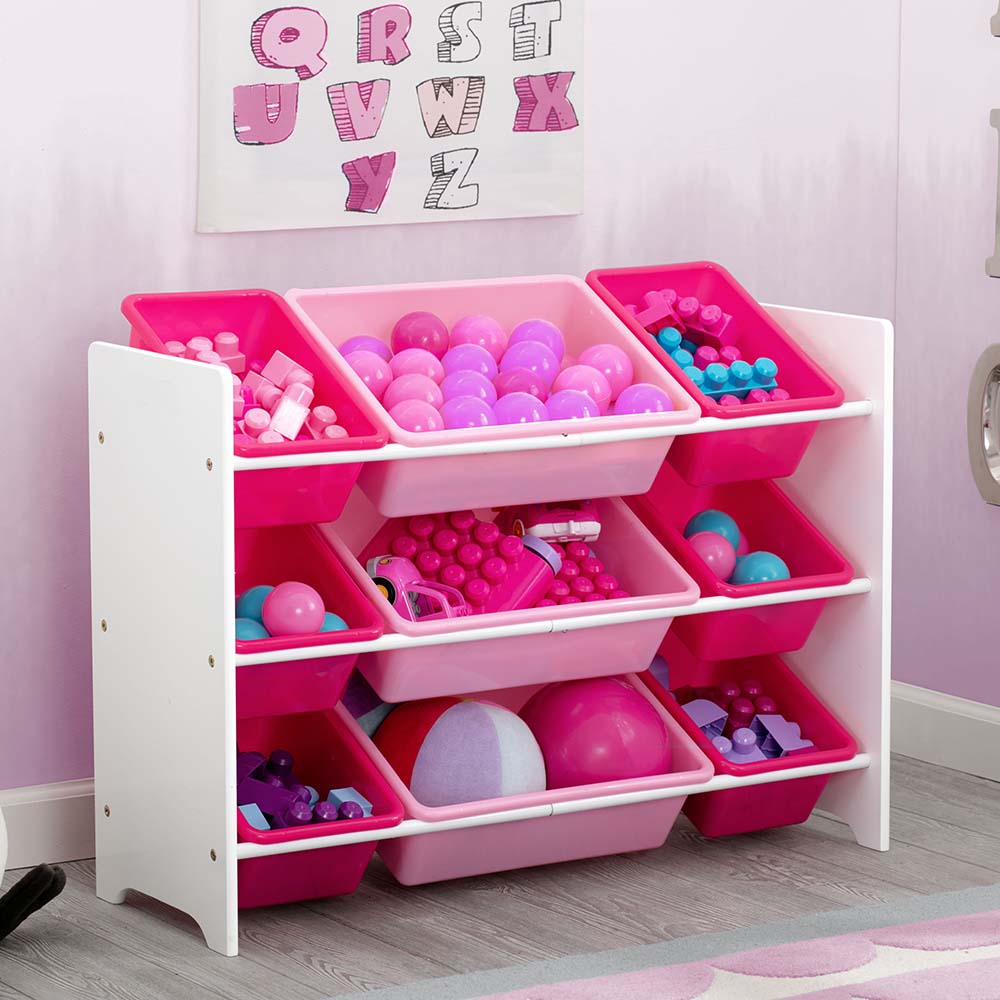 Delta Children Storage Organizer - 12 Bins, Pink