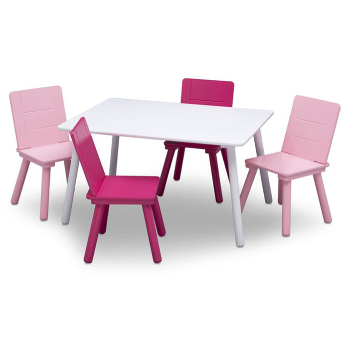 Delta Children - Kids Table and 4 Chairs Set - Pink
