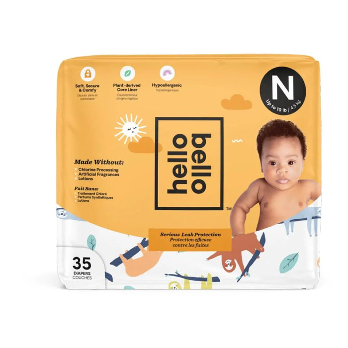 Hello Bello Jumbo Diaper - Sleepy Sloth - GN - Size N +FREE Sebamed Baby Skin Care Oil - 150 ml