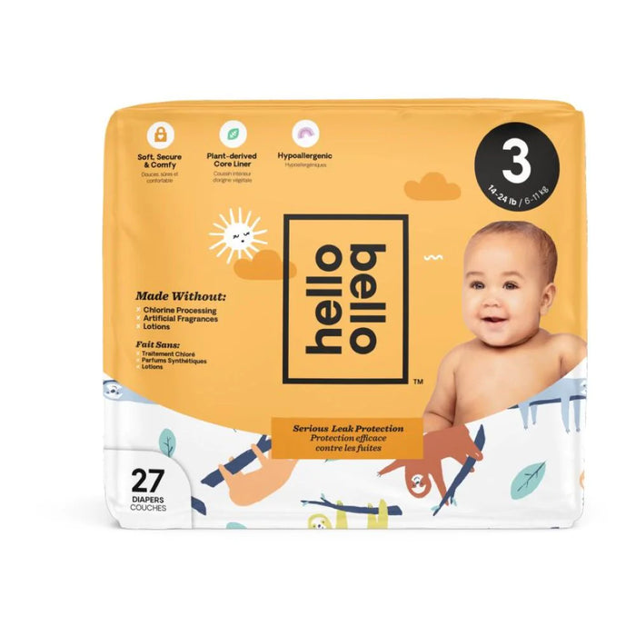 Hello Bello Jumbo Diaper - Sleepy Sloth - GN - Size 3- + FREE Mamaearth Nourishing Hair Oil for Babies - 100 ml