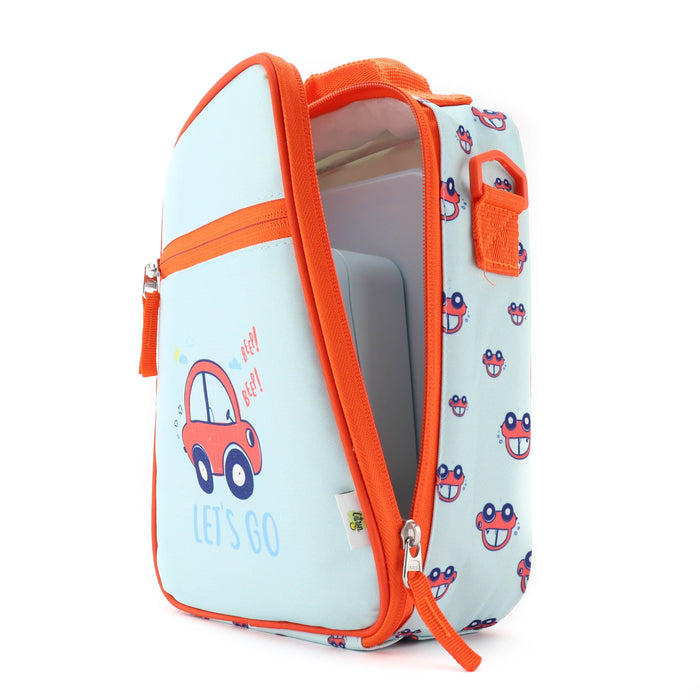 Thermal Lunch Bag- Cars- with bottle holder and padded shoulder strap