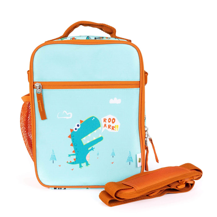 Thermal Lunch Bag- Dino- with bottle holder and padded shoulder strap