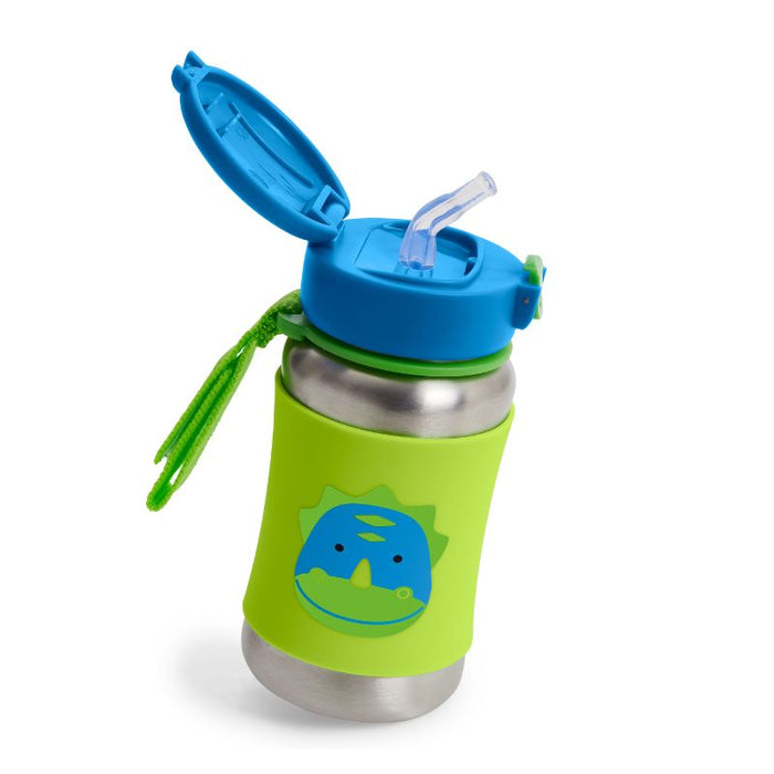 SkipHop - Zoo Stainless Steel Straw Bottle - Dino