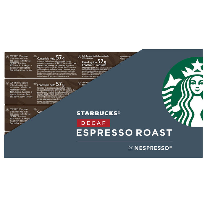 Starbucks Decaf Espresso Roast Coffee Capsules Tube of 10