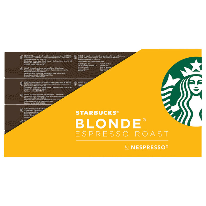 Starbucks Blonde Espresso Roast Coffee Capsules Tube of 10