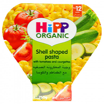 Hipp - Organic Pasta Shells With Tomatoes & Courgette 250g
