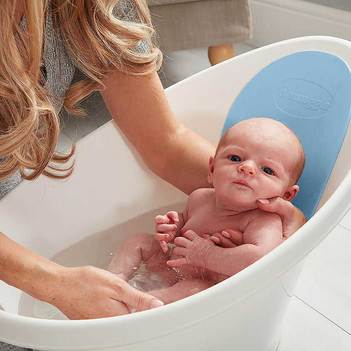 Shnuggle - Baby Bath Tub - White With Blue