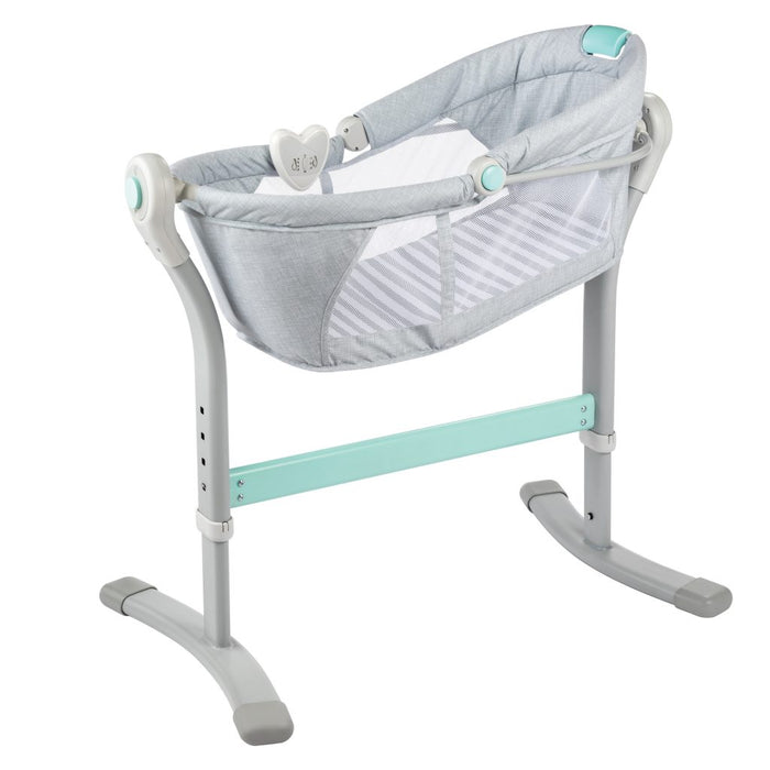 Summer Infant - By Your Bed Sleeper - Teal & Grey Stripe
