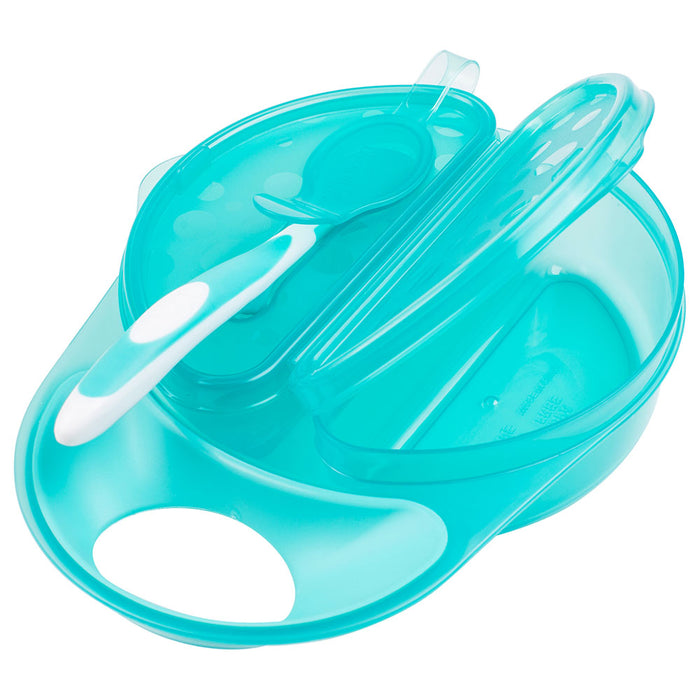 Dr. Browns - Travel Fresh Bowl & Snap-In Spoon Teal