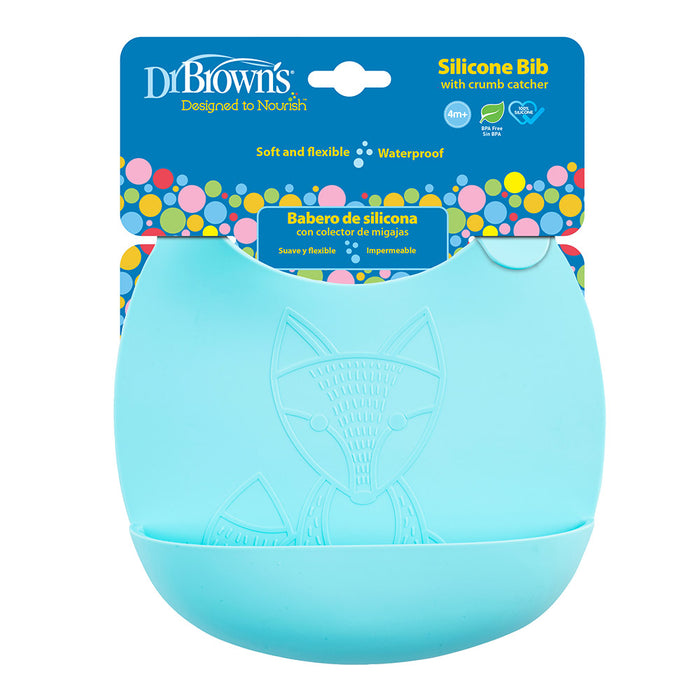 Dr. Browns - Silicone Bib 1pc - Turquoise